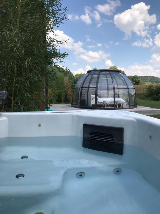Les nuits insolites de la mothe - hébergement en bulle - tiny house avec spa privatif ou croisière fluviale Outremecourt Exterior foto