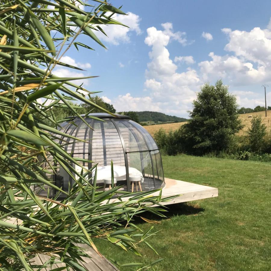 Les nuits insolites de la mothe - hébergement en bulle - tiny house avec spa privatif ou croisière fluviale Outremecourt Exterior foto